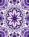 Purple Floral Mandala Pattern Rug