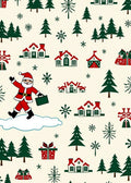 Christmas Village Scene With Santa Claus Rug