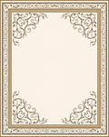 Ornate Scrollwork Floral Pattern Rug