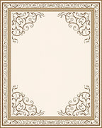 Ornate Scrollwork Floral Pattern Rug