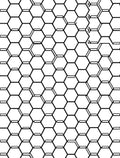 Modern Hexagonal Grid Pattern Rug