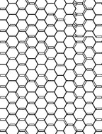 Modern Hexagonal Grid Pattern Rug