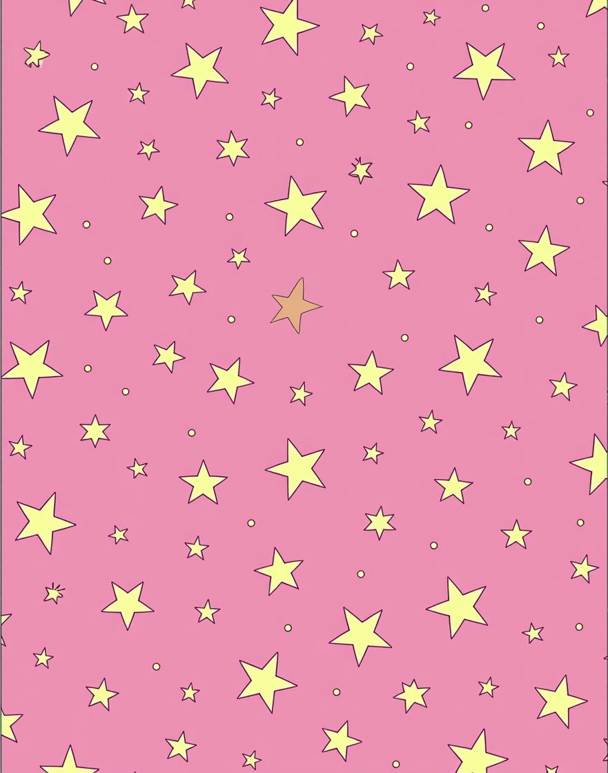 Pink Stars Pattern Design Rug