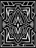 Bold Black White Graphic Symmetry Rug