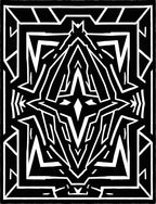 Bold Black White Graphic Symmetry Rug