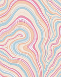Wavy Light Stripes Abstract Rug