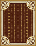 Regal Floral Stripe Border Design Rug