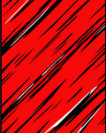 Bold Red Black White Streaks Rug