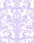 Ornate Lavender Swirl Pattern Rug