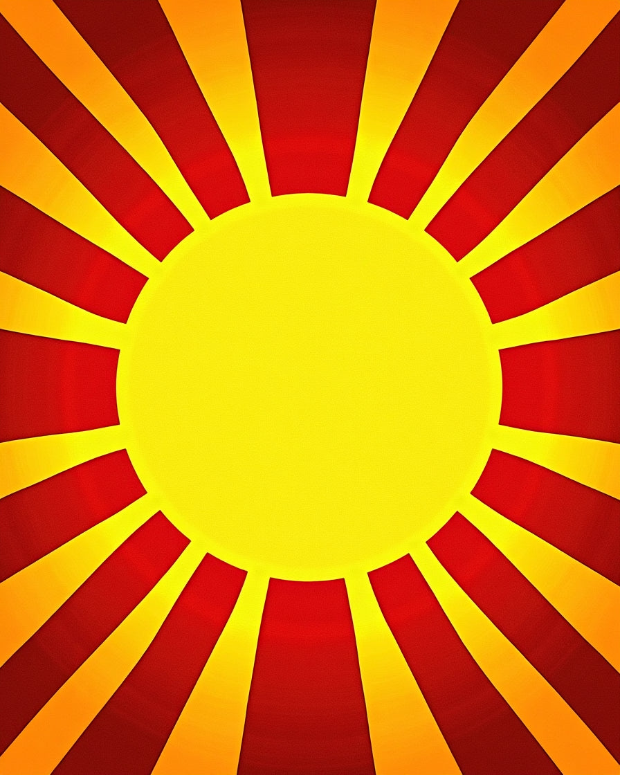 Radiant Sunburst Pattern Rug