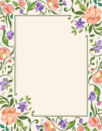 Vibrant Floral Swirl Botanical Accent Rug