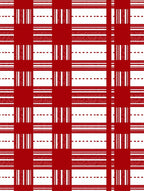 Classic Tartan Red and White Pattern Rug