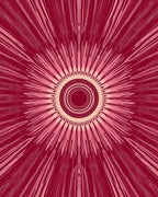Radiating Sunburst Pattern Rug