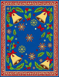 Festive Bells and Snowflake Pattern Rug