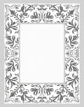 Ornate Floral Vine Border Design Rug