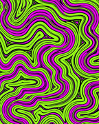 Vibrant Abstract Swirl Pattern Rug