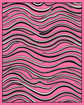 Modern Pink Zebra Stripe Design Rug