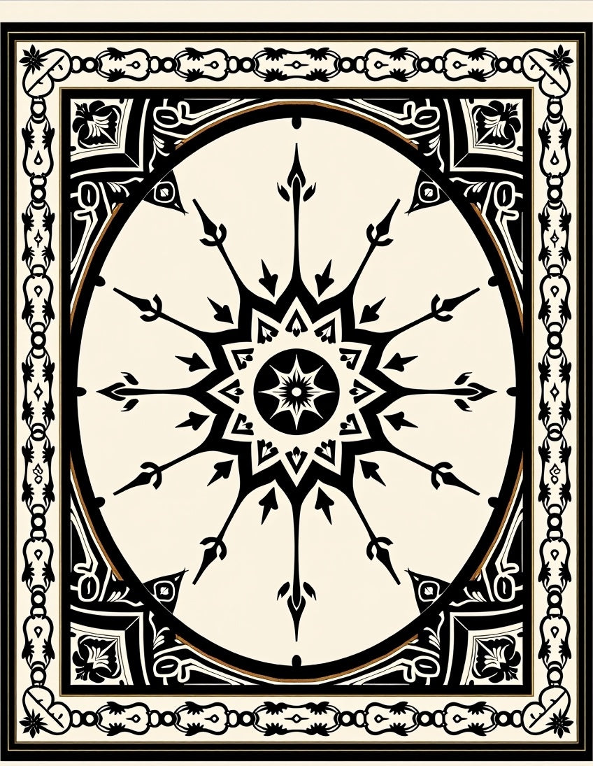 Mandala With Ornate Border Design Rug