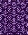 Damask Flourish Purple Pattern Rug