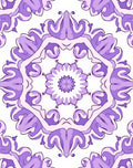 Lavian Purple Mandala Pattern Rug