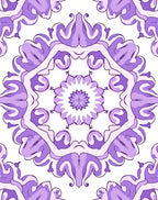 Lavian Purple Mandala Pattern Rug