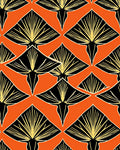 Abstract Fan Shaped Geometric Pattern Rug