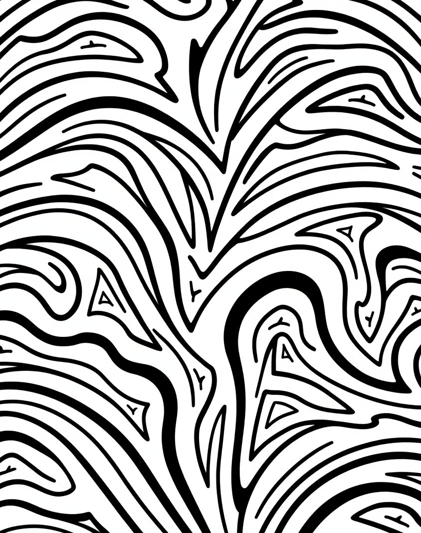 Bold Black White Zebra Style Pattern Rug