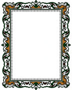 Ornate Green Gold Floral Pattern Rug