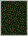 Bold Holly Berry Green Leaf Rug