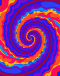 Vibrant Swirl Psychedelic Pattern Rug