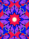 Vibrant Floral Mandala Design Rug