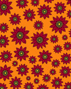 Vibrant Floral Pattern With Yellow Center Rug
