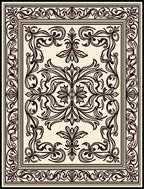 Classic Scroll Floral Medallion Design Rug