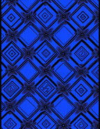 Bold Blue Geometric Diamond Design Rug