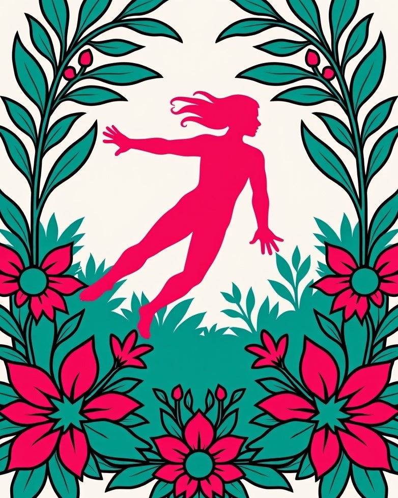 Crimson Figure Floral Garden Design Rug