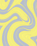 Gray Yellow Fluid Wave Rug