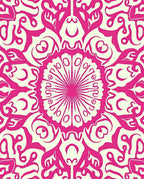 Pink Traditional Floral Medallion Rug