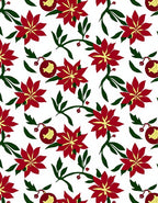 Scarlet Floral Ornament Garden Accent Rug
