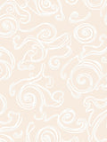 Cream Swirl Hand-Drawn Abstract Rug