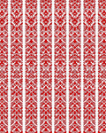 Classic Red Floral Damask Stripe Rug