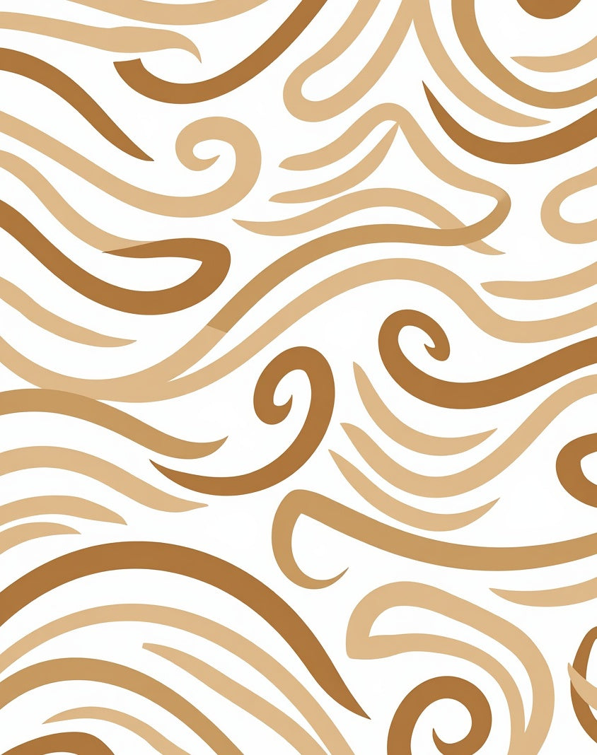 Abstract Curved Lines Pattern Rug
