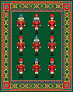 Nutcracker Soldier Pattern Border Rug