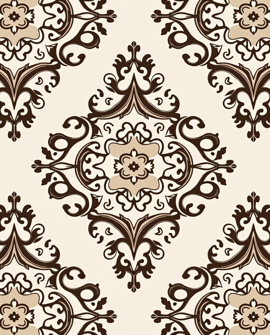 Classic Floral Symmetry Design Rug