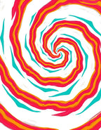 Vibrant Swirl Abstract Pattern Rug