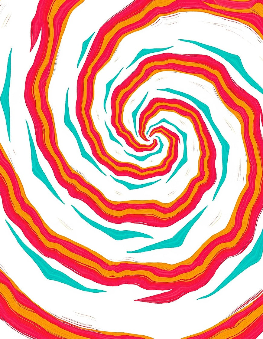 Vibrant Swirl Abstract Pattern Rug
