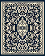 Ornate Botanical Patterned Rug