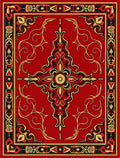 Elaborate Red Floral Tassel Design Rug