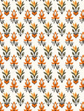 Retro Floral Stylized Motif Rug