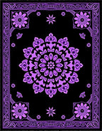 Lila Floral Mandala Geometric Rug