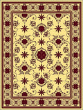 Rich Cream Floral Medallion Pattern Rug